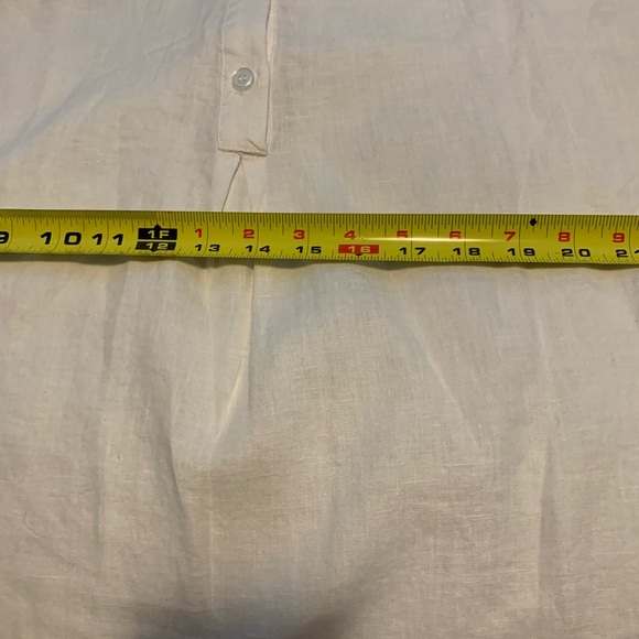 SYMPLI L MANDARIN LINEN TUNIC - Picture 6 of 16